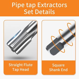 ชุดก๊อกน้ำ NPT 5ชิ้นที่แม่นยำ<span class=keywords><strong>3</strong></span>/4 \ "<span class=keywords><strong>1</strong></span>/2 \" <span class=keywords><strong>3</strong></span>/8 \ "<span class=keywords><strong>1</strong></span>/4 \" <span class=keywords><strong>1</strong></span>/8 \ "hss เหล็กคาร์บอนเคลือบดีบุก - Product Image 5