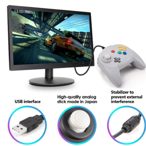 Langbetriebene Spiele für N64 Gamepad Klassischer Spiele-Controller Joystick Gamepad für klassische Nintendo 64-Konsole - Product Image 4