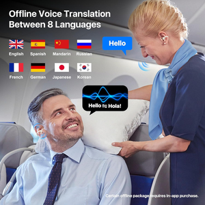 耳フック翻訳イヤホンスマートAIインタープリターイヤホン多言語ワイヤレス翻訳ヘッドセットTWS翻訳イヤホン - Product Image 2