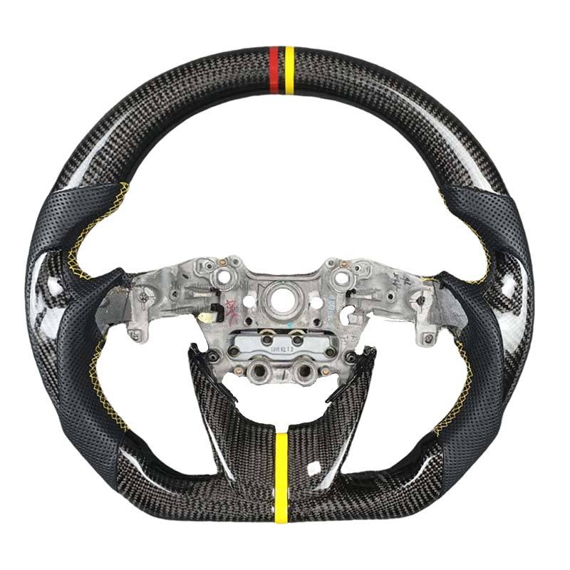 Leather+Carbon Fiber+Yellow Stripe+Paddle+Twocolor stitching