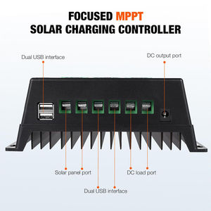 Snaterm 60A 80A 100A контроллер солнечного заряда 12V 24V 36V 48V ЖК-дисплей Солнечная Панель батарея Интеллектуальный солнечный регулятор - Product Image 4