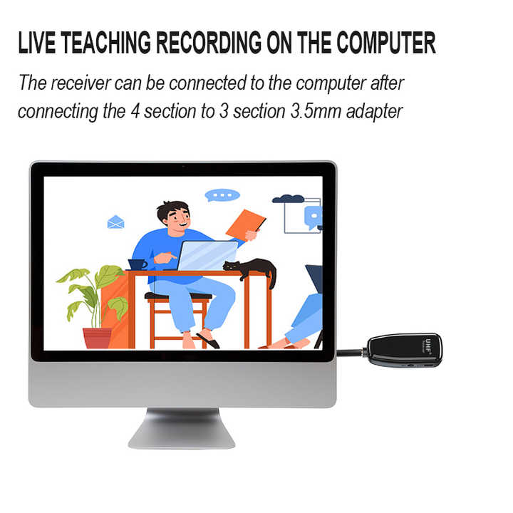 Mini Wireless Microphone UHF Wireless Lapel Lavalier Microphone for Phones Cameras Computers Speakers Wireless Collar Microphone
