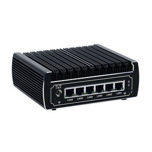 Intel Celeron 3865U /I3 / I5 Fanless Mini Pc 12v <strong>X86</strong> Industrial <strong>Embedded</strong> BOX 6 LAN Port Display <strong>Embedded</strong> <strong>Computer</strong> OEM /ODM Stock - Product Image 2
