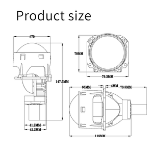 2024 New Bi <strong>Led</strong> 2.5inch High and Low Beam Projector 110w 6000k Car Auxiliary Lighting System
