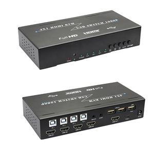 Conmutador multivisor KVM HDMI 4x1 4K HDMI KVM 4 en 1 salida conmutador de corte de vídeo multivisor cuádruple sin costuras para 4 PC - Product Image 2