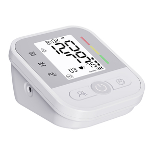 Braço superior elétrico portátil voz médica Smart <span class=keywords><strong>Sphygmomanometer</strong></span> pressão arterial Monitor LCD Display medição oscilométrica - Product Image 5