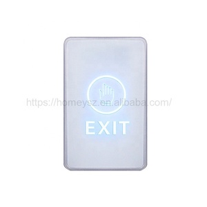 Mini pulsante di uscita della porta in plastica bianca per il controllo degli accessi forma lunga 12V Touch exit pulsante appartamento interruttore di rilascio usato - Product Image 3