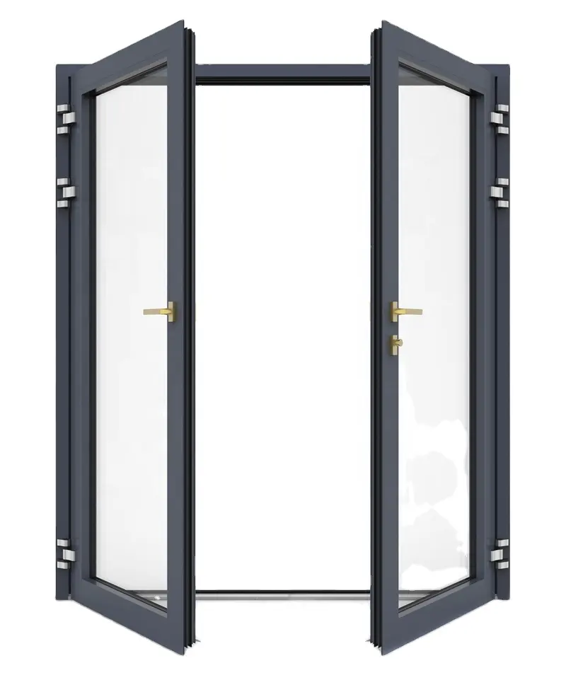 Minglei Exterior aluminium glass double entry casement french doors