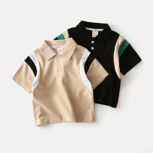 Children's Clothing Summer Boys Polo Shirt 2025 Children's Short Sleeve Baby T-shirt Color <strong>Matching</strong> Fashion Polo Collar Top