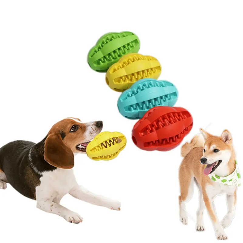 Kuzu köpek lastik top başlatıcısı toksik olmayan bite interaktif çiğnemek oyuncak için köpek oyun topu