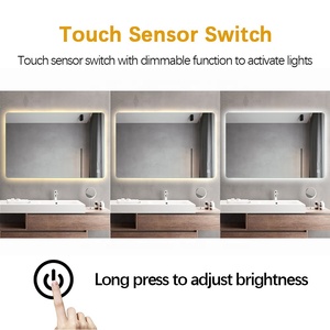 Backlit <strong>Light</strong> Smart LED Wall Mounted Mirror Frameless Fogless Mirror With Motion <strong>Sensor</strong> <strong>Function</strong> - Product Image 5