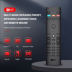 G40S 2,4G voz Air mouse Botones Numéricos giroscopio de 6 ejes control remoto TV Box usando batería AAA IR aprendizaje remoto - Product Image 3