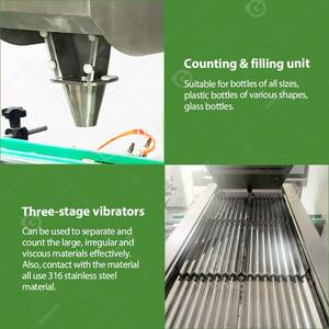 Máquina de llenado vibratoria de producción de conteo de tapa de botella vacía de frijol de Caramelo Suave con cuentas de tableta de vitamina de alcanfor - Product Image 4