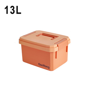 13L雑貨収納ケースキッドおもちゃ収納コンテナ積み重ね可能プラスチック収納ボックス - Product Image 1
