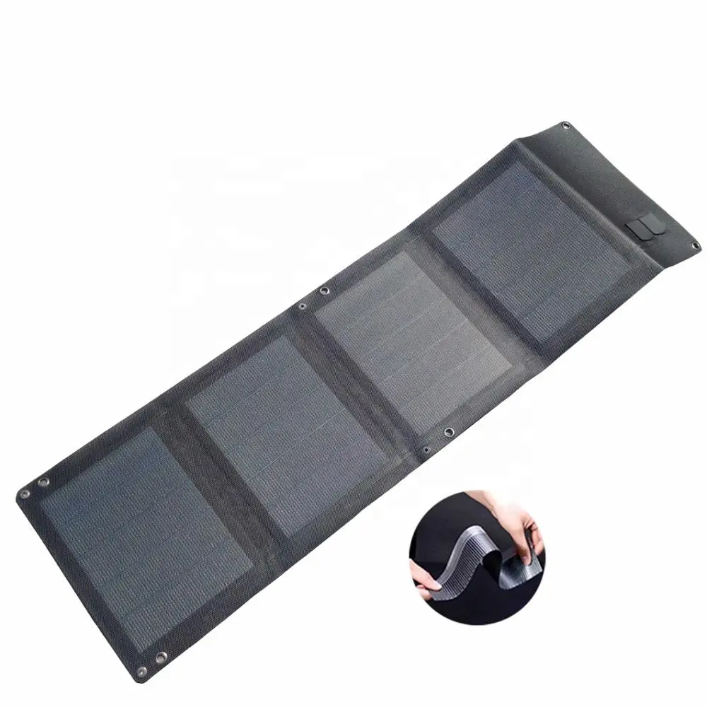 Dunne Film Flexibele Zonnepaneel Solar Rugzak Oplader Dual Usb Batterij Power Banks Oplader