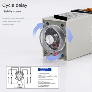 Time Relay AH3-3 Power-on Delay <strong>Timer</strong> AC220/DC24V Time Controller - Product Image 3