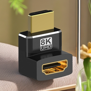 8K para HDMI macho a hembra 270 ° adaptadores para ordenador portátil decodificador TV proyector e interfaz de pantalla de fundición para uso de cámara - Product Image 3