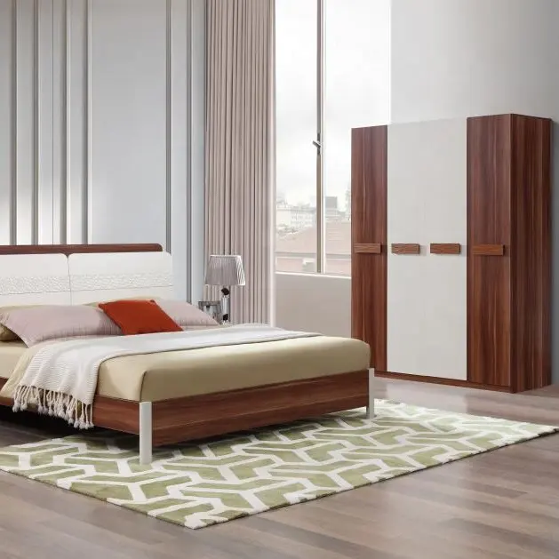 Conjuntos de dormitorio principal de diseño moderno almari, muebles de dormitorio de China precios en Pakistán