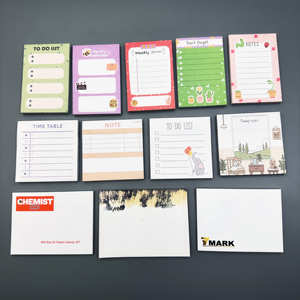 Tùy chỉnh 3x3 Die cut Shape Pocket kích thước khách sạn nhỏ bằng văn bản notepad nghiên cứu dính ghi chú Memo Pads với in ấn công ty Logo - Product Image 1