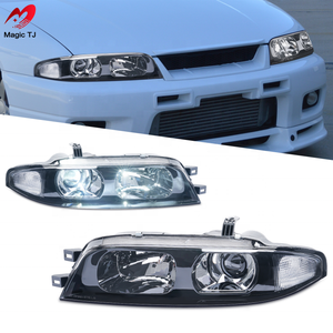 OE projektör LED ön lamba JDM Nissan Skyline GTR GTR için uyumlu 1995-1998 serisi 1-3 GTS GTST modelleri hariç