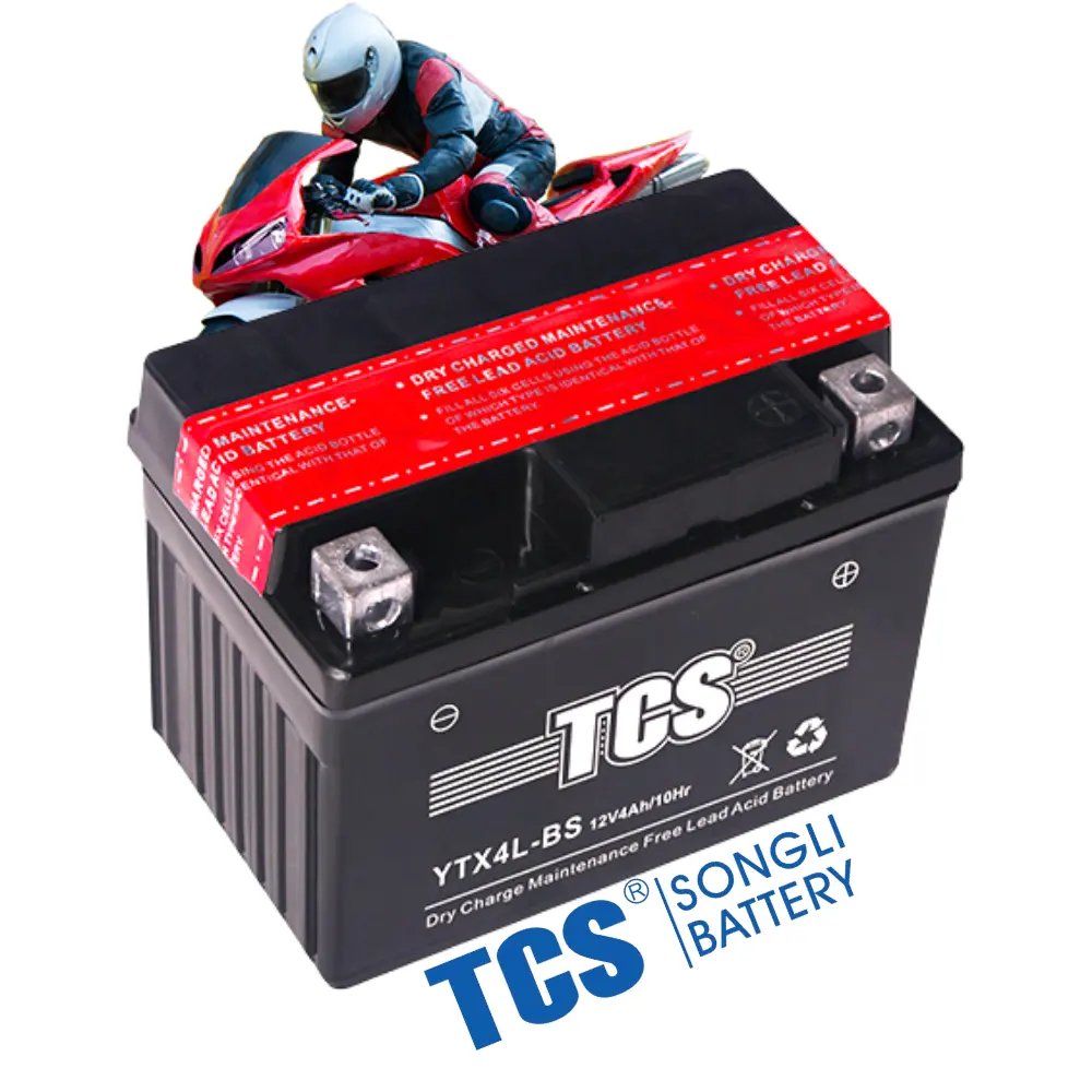 Batterie démarrée UTX4L-BS batterie au plomb sans entretien chargée à sec 12v 4ah batterie de moto YTX4L-BS pour moto