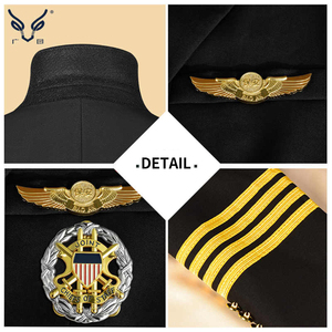 Havacılık kaptan erkek pilot üniforma bahar ve sonbahar mülkiyet görgü güvenlik ceket - Product Image 4