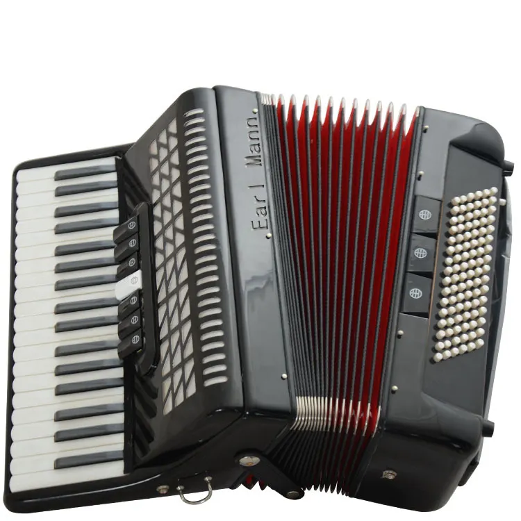 Yüksek dereceli toptan profesyonel performans sınıf siyah 37 tuşları 96 bass accordion