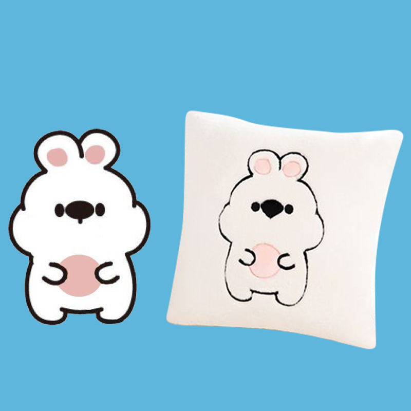 Coussin en peluche personnalisé