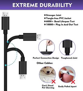 YIWANDA Micro <strong>USB</strong> Charging Cable to Micro <strong>B</strong> Fast Data and Charger Cord <strong>USB</strong> <strong>2.0</strong> <strong>a</strong> Male 3ft for Samsung Nexus LG Motorola Android - Product Image 4