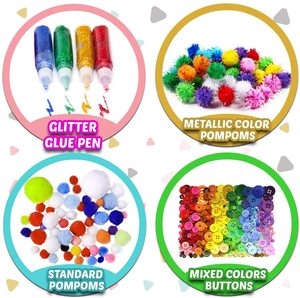 1000Pcs Assorted <strong>All</strong> in One Arts and Crafts Jar Kids Craft Set for DIY Projects Kids Craft Set Diy Educational <strong>Toys</strong> - Product Image 3