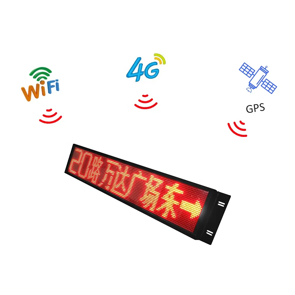 Display di destinazione dell'autobus con messaggio a led a scorrimento di colore rosso tabellone a led con numero digitale