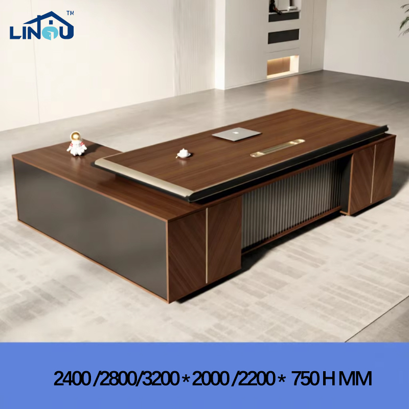 Table de président 2,8 m - Double armoire
