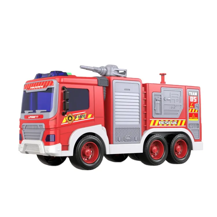 Lucky Toys Niños Juguete Camión de bomberos Inercia Camión de Bomberos de plástico Vehículo de Bomberos de juguete