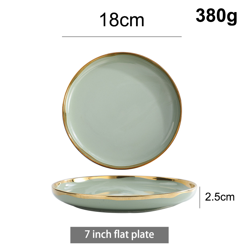 7 inch flat plate Green
