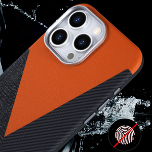Lüks renk bloke deri desenli cep telefonu kılıfı iPhone 16 için Promax 15 artı 14 13 manyetik şarj koruyucu kapak - Product Image 4