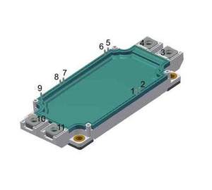 MIXA450PF1200TSF SimBus F çift IGBT transistör modülü, 650 a Max, 1200 V, PCB dayanağı - Product Image 1