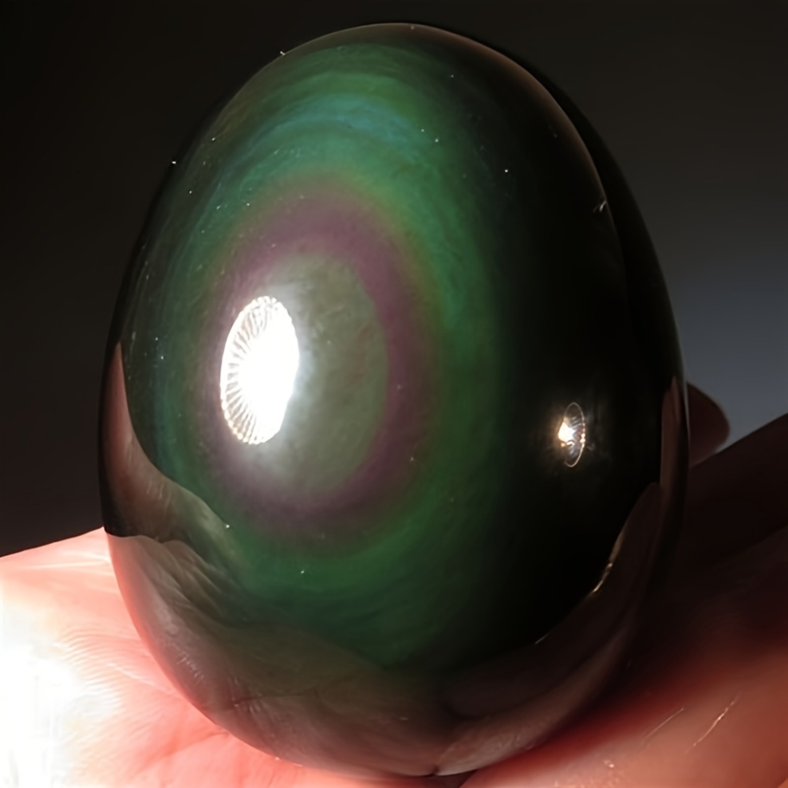 Oeuf d'obsidienne de couleur
