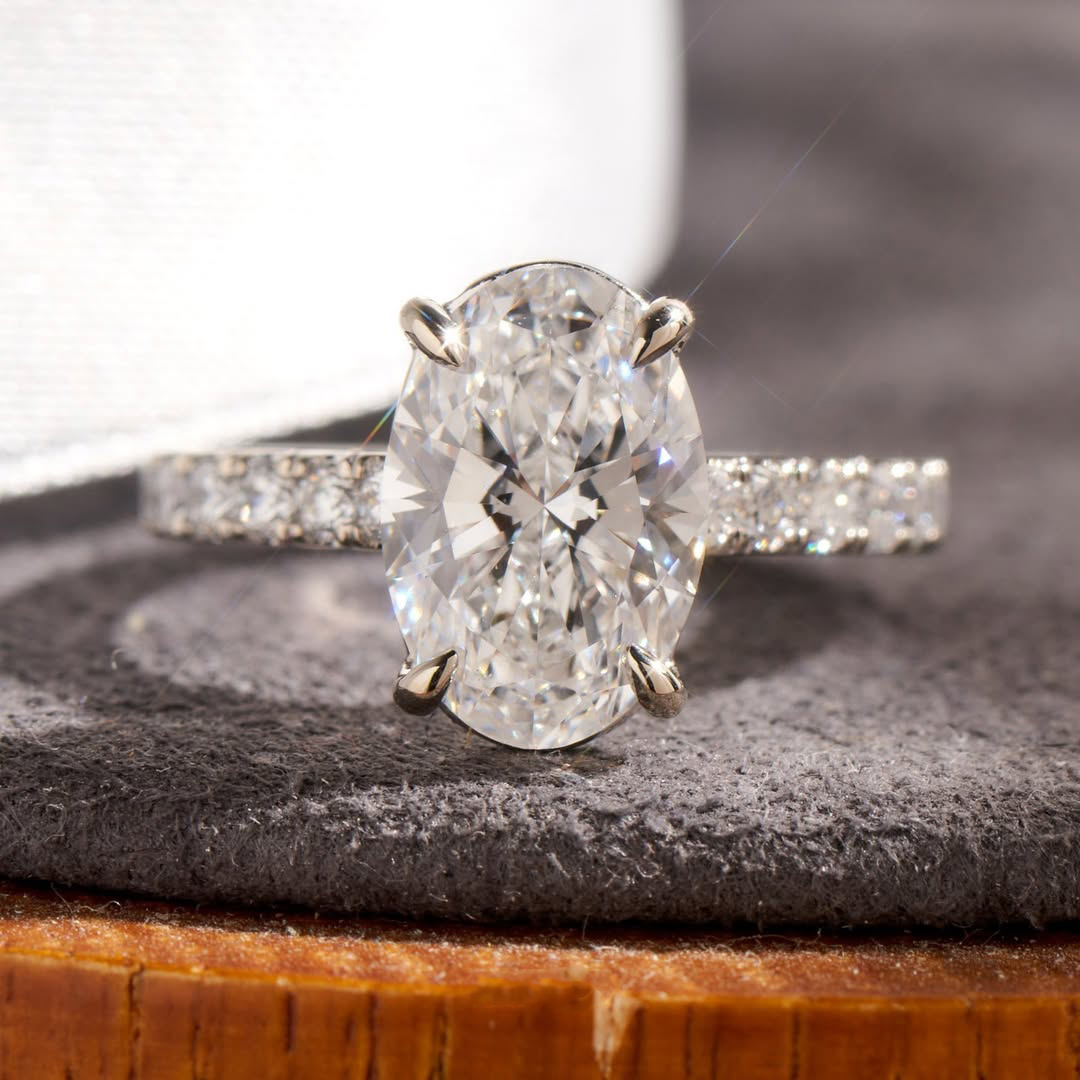 Oval Pave Ring
