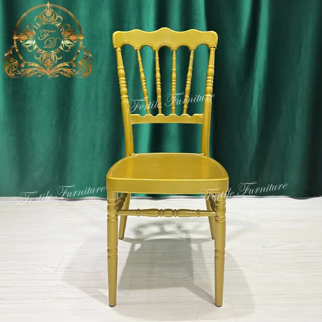 Chaises Napoléon de mariage en gros en métal or à vendre prix bas