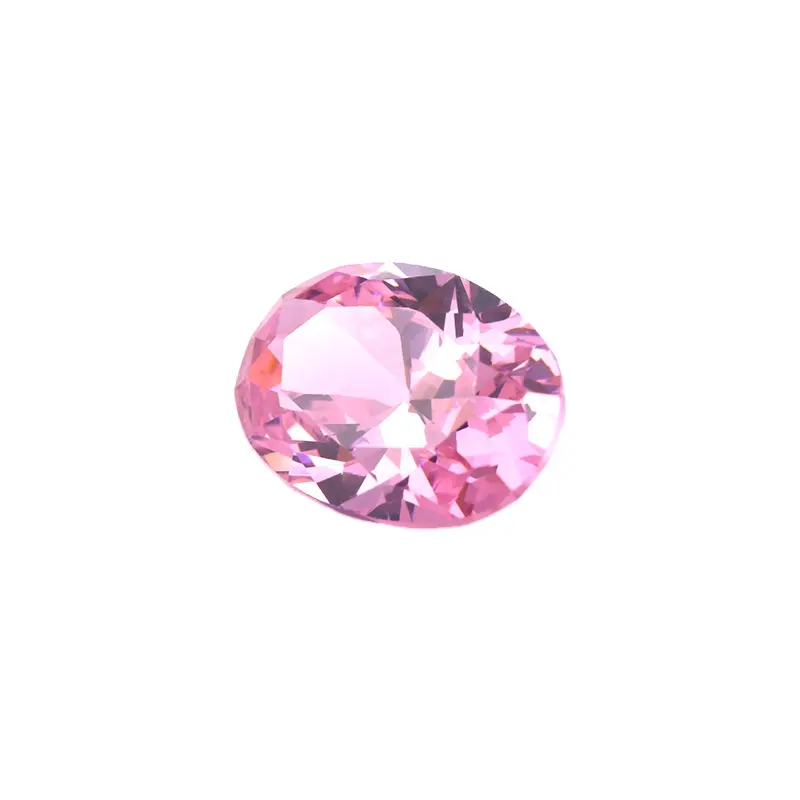 Próspera gemas de joyería CZ piedras preciosas Oval Rosa Zirconia cúbica