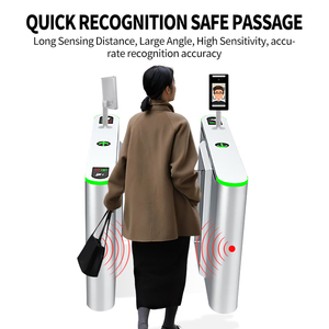Sistema di controllo degli accessi degli edifici per uffici di Shouweishen QR Code e riconoscimento del volto Flap barriera cancello del tornello - Product Image 4