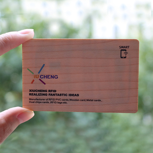Tarjetas de visita de madera personalizadas con código QR NFC Tarjetas de visita inteligentes con codificación de chip/sitio web/información digital - Product Image 1