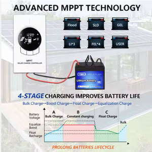 Y & H12v 24V 20a Pwm Sistema de panel solar Regulador inteligente Mppt Pequeño controlador de carga solar - Product Image 6