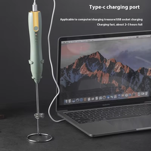 USB azionato 2-in-1 blatte elettrico blind automatico portatile frullatore in acciaio inox a pressione a velocità variabile comandi a pulsante - Product Image 3