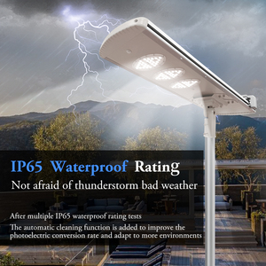 Tự động làm sạch chất lượng cao tự tự động làm sạch bụi 100W tích hợp tất cả trong một Đèn LED năng lượng mặt trời - Product Image 5