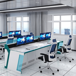 Consola de sala de control moderna personalizable de lujo Escritorio de centro de control moderno para consola de comando de oficina - Product Image 5
