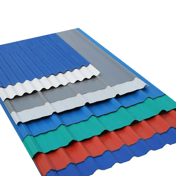 Farb beschichtung Zink dachplatten Stahl ziegel 0 75mm ppgi vor lackiertes Wellblech