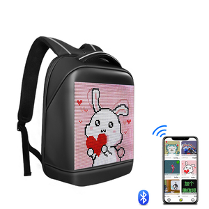 Cep telefonu APP programlanabilir metin görüntü GIF LED sırt çantası Led ekran çantası tam renkli akıllı Led ekran sırt çantası LED okul çantası - Product Image 1