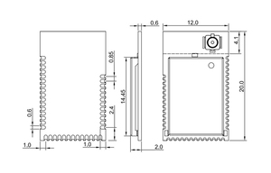 BLE 5.1最小のBluetooth低エネルギーAOAモジュール (Nordic SoC搭載) - Product Image 6