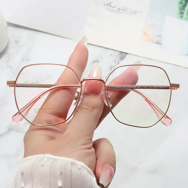 Ready to Ship with Stock Fast Shipping China Wholesale Optical Frame Trendy Fashion Glasses Titanium Frame Ultra Light Frame Glasses
